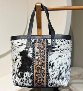 กระเป๋าโท้ทหนังสำหรับผู้หญิงตะวันตกทำมือแบรนด์หรูแฟชั่น2025โลโก้ที่กำหนดเองกระเป๋าโท้ทหนังแท้สะพายไหล่ของผู้หญิง - Product Image 2