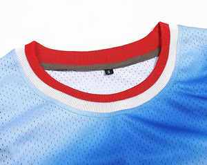 Maillot de basketball personnalisé en coton tricoté 100 % pour homme, respirant, en maille, à manches courtes, écologique, coupe classique, débardeur de sport, OEM pour équipe - Product Image 4