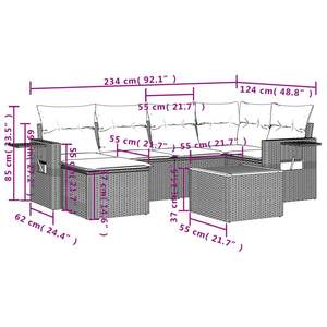 Set Divano da Giardino Nero e Bianco Crema - Product Image 3