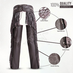 Low MOQ Full Leather <b>Chaps</b> Soft Touch Full Leather <b>Chaps</b> Featuring Durable Construction And Classic Appeal - Product Image 4