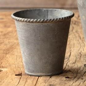 Rustic Metal Flower <b>Pot</b> Circular Design Durable Finish for Garden Use with Flower Green Plant - Product Image 1