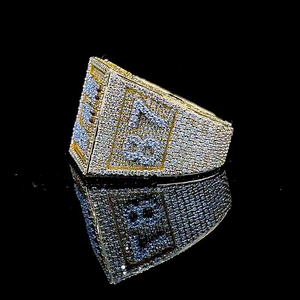 Bague Hip Hop en Argent Sterling pour Homme, Sertie de Moissanite VVS, Idéale pour Fiançailles, Fêtes et Mariages, Certifiée IGI - Product Image 4