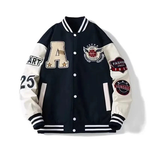Veste Graffiti pour hommes Veste de baseball OEM Custom NY Sleeve Chenille Broderie Baseball Vintage Letterman Varsity Jackets - Product Image 1