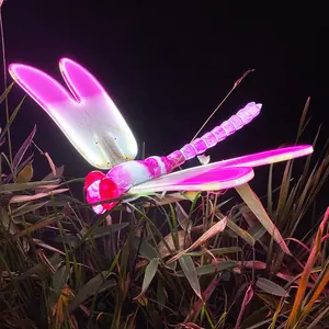 节日装饰活动派对策划创意产品led蜻蜓12伏草坪照明花园led灯户外