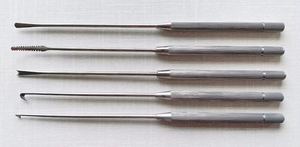 Cuchillo manual de acero inoxidable para corte, tipo rosa, invertido, banana, gancho, cureta, lima para huesos, sonda, instrumentos de artroscopia, ortopedia - Product Image 6