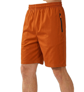 Shorts Bermuda pour homme, couleur unie, séchage rapide, avec poche zippée, taille élastique, shorts de sport décontractés, vert - Product Image 3