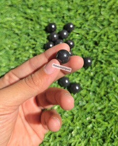 15 PCs OF 12 MM Grey Moissanite Polished Beads <b>Ball</b> Without Drill & other diamond Jewelry - Product Image 1