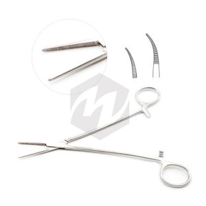 คีมหนีบหลอดเลือดแบบโค้ง Jacobson Micro Mosquito Forceps สำหรับผ่าตัด หยุดเลือด ใช้ในงานทันตกรรม สัตวแพทย์ ปลายแหลมละเอียด สำหรับหลอดเลือดแดง เครื่องมือแพทย์ - Product Image 2