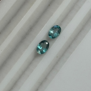 Par de Granidierita Azul Natural, Corte Ovalado, 6x4mm, 0.90Ct, Sin Tratar, de Madagascar, Gema Suelta, Color Intenso, Alta Calidad, Gema Fina Rara - Product Image 5