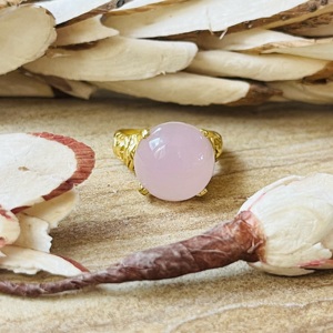 Unique Premium Design Rose Quartz <b>Statement</b> <b>Ring</b> Women’s Brass <b>Ring</b> 18k Gold Plated Boho Dainty <b>Ring</b> Wholesale Handmade <b>Ring</b> - Product Image 1