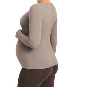 Camisola de Maternidad Personalizada al por Mayor para Mujer, Top sin Mangas con Tirantes Finos, Escote Redondo y Espalda en Y, Blusa de Embarazo - Product Image 3