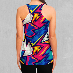 Camiseta sin mangas de verano para mujer, informal, ajustada, de punto acanalado, 100% poliéster, sublimable. - Product Image 2