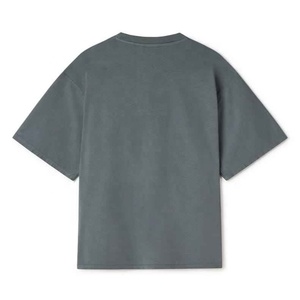 เสื้อยืดคอกลมแขนสั้นสีชมพูสำหรับผู้ชาย ทรงโอเวอร์ไซส์ ผ้าฝ้าย 100% สีพื้น ผ้าเจอร์ซีย์ถัก ย้อมสีเรียบ รุ่น 2027 - Product Image 5
