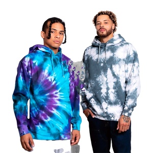 Sweat-shirt surdimensionné personnalisé tie-dye en molleton de coton épais, lavage vintage, streetwear, hiver, éco-responsable - Product Image 1