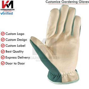 Guantes de Cuero Sintético con Muñequera Ajustable, Guantes de Protección de Alto Agarre para Seguridad Industrial y en Exteriores - Product Image 6