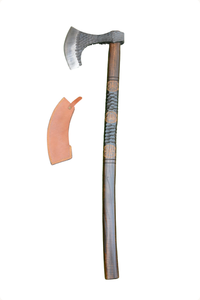 Hache de camping Viking à long manche, forgée à la main en acier à haute teneur en carbone, à dos plat, de qualité industrielle, pour la coupe du bois et le bushcraft en extérieur 5 - Product Image 6