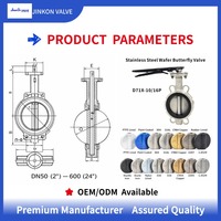 Vanne papillon en acier inoxydable à levier, type wafer, à commande rapide (ouverture/fermeture), économique, PN10/PN16 DN50-DN2000, facile à utiliser