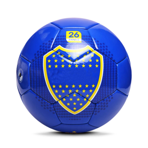 Balón de Fútbol CORE FIELD Azul y Amarillo con Logotipo Personalizado, Ecológico, Ligero, para Uso en Interiores/Exteriores, 26 Paneles, 3 Capas, PVC Suave - Product Image 2