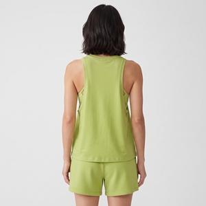 Top Deportivo Corto sin Mangas para Mujer, Color Verde, Ajustado, con Abertura en el Hombro, para Gimnasio, Fitness, Entrenamiento, Deportes, Ropa Deportiva Activa - Product Image 2