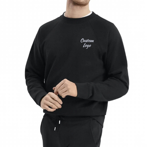 Sweat-shirt à logo personnalisé pour homme sans capuche, col pull-over, manches longues, coupe classique, 100% coton molletonné - Product Image 5