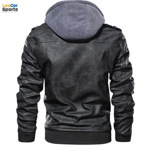 Top Hot Premium Quality Customized Logo Printing 2022 Winter Wear <b>Men</b> <b>Leather</b> <b>Jacket</b> in Different Colors - Product Image 5