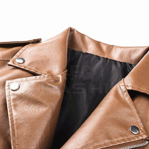 Chaqueta Bomber de Cuero Delgada y Moderna para Hombre con Logotipo Frontal en Tela de Lona, Transpirable, Ecológica y Duradera, Ropa Casual de Invierno para la Calle - Product Image 2