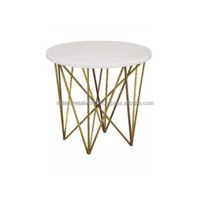 Z SHAPED STAINLESS STEEL TABLE WITH MARBLE TOP - Product Image 2