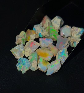 Opal <b>Raw</b> Welo Fire Opal Rough Ethiopian Natural Gemstone Multicolor <b>Crystal</b> For Jewelry Making Bulk Supply Stone - Product Image 2