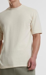 OEM Mens 300GSM Heavyweight Casual 100% Cotton High Quality Anti Wrinkle Knitted O Neck Solid Color Men's <b>shirts</b> - Product Image 5