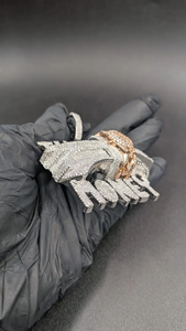 Collier Pendentif Monnaie Intemporel en Moissanite de Luxe, Breloque Montre Iced Out, Bijou Hip Hop Tendance en Argent, Cadeau - Product Image 2