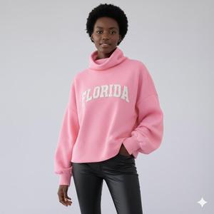 Sudadera Personalizada con Apliques Bordados, 100% Algodón Felpa, Cuello Alto, para Universidad, Gimnasio, Club, Ropa Deportiva, Sudadera Personalizada - Product Image 2