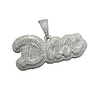 Colgante de Plata de Ley 925 Chapado en Oro con Moissanita, Diseño Personalizado, Estilo Hip Hop, Joyería Fina Premium - Product Image 5