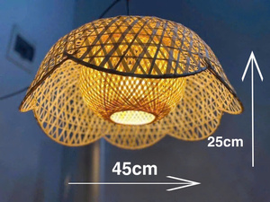Eco Bamboo Lantern-Lámpara decorativa tejida natural de Vietnam - Product Image 3