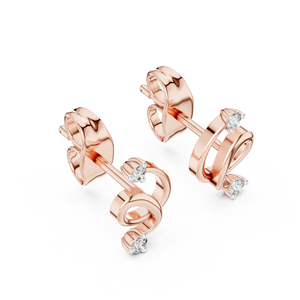 Conjunto de Aretes de Diamantes Cultivados en Laboratorio, Modernos, Oro Rosa Sólido de 18 Quilates, Chapado en Rodio, Corte Brillante, para Compromiso, Boda, Fiesta, San Valentín, Uso Diario - Product Image 2