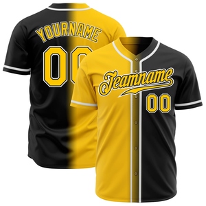 เสื้อเบสบอลแฟชั่นไล่เฉดสีดำ-เหลือง-ขาวแท้จาก OMMIZ INDUSTRY ขายส่งขายดีที่สุด - Product Image 1