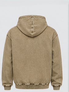 Sweat-shirt à capuche en denim pour homme de qualité supérieure avec poche kangourou - Product Image 2