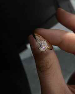 Luxury Double Pear Cut VVS 1.5 Carat Moissanite Wedding Ring Rhodium Plated Prong Set <b>Solid</b> S925 Sterling <b>Silver</b> for Women - Product Image 2