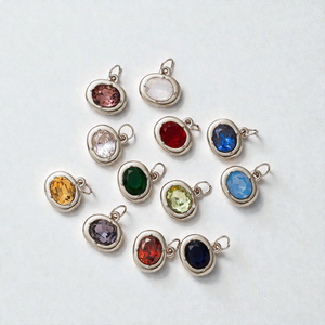 Composant de pendentif breloque en argent sterling 925, ovale, serti clos, fait main, pour la fabrication de bijoux en pierres précieuses, avec quartz et rubis, vente en gros - Product Image 3