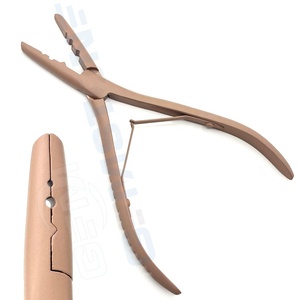 Pince multifonction professionnelle en acier inoxydable pour extensions capillaires, 7 pouces, 2 trous, pour micro-anneaux et perles, 1,5 mm et 3 mm, pour salon de coiffure - Product Image 5