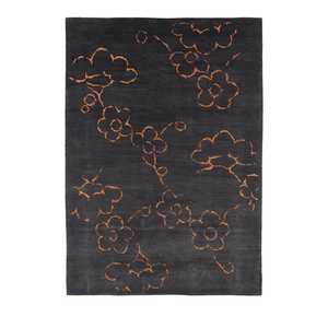 พรมขนสัตว์นิวซีแลนด์สีเทาและสีเบจสุดหรู ทอมือ พร้อมวิสโคสสั่งทำพิเศษ สำหรับห้องนั่งเล่น - Product Image 3