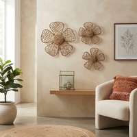 Décoration murale tissée en jonc de mer de forme carrée, motif sud-ouest, écologique, pour intérieur et extérieur, accessoire artisanal pour la maison