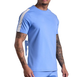 Camiseta Deportiva de Algodón 100% con Diseño de Paneles Laterales, de Moda, a Bajo Precio, Manga Corta, Ajuste Regular y Elástica, Ideal para Gimnasio y Entrenamiento - Product Image 3