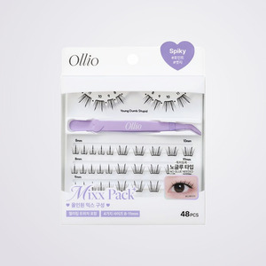 Faux cils magnétiques Ollio, pack mixte de cils sans colle, extensions de cils pré-faits en éventail, effet pointu - Product Image 2