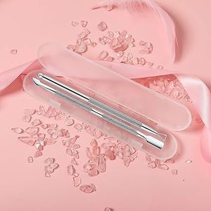 Empujador y Raspador de Cutículas de Doble Cabeza de Acero Inoxidable con Estuche Protector, Herramientas para el Cuidado de las Uñas - Product Image 4