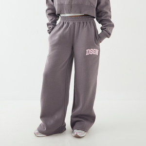 DTG <b>Custom</b> Wide Leg Sweat Pants Polyester Cotton Casual Loose Fit Jogger Trousers Personalized Print Street Wear Style for Women - Product Image 3