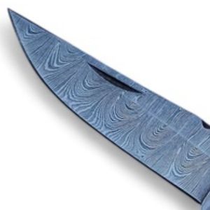 Cuchillos Plegables Hechos a Mano de Damasco con Empuñadura Decorativa de Metal Grabado, Hoja Afilada para Caza, Camping y Actividades al Aire Libre - Product Image 5