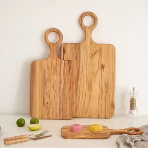 Planche à découper en bois dur de qualité supérieure avec poignée, design antidérapant écologique, compatible lave-vaisselle, robuste et légère, ustensile de cuisine - Product Image 1