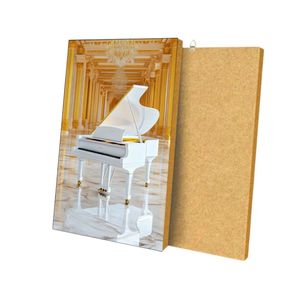 Affiches modernes en MDF avec design personnalisé, blanc piano, décorations pour la maison - Product Image 1