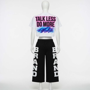 Conjunto de Camiseta y Pantalón de Una Sola Pieza con Serigrafía Totalmente Personalizada, Tejido de Algodón 100% de Alta Densidad, Estilo Casual Urbano Unisex - Product Image 4
