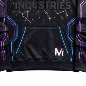 Ventes en gros de sweats à capuche brodés et imprimés unisexes en polaire avec logo personnalisé 100% coton écologique, chauds pour l'hiver, streetwear - Product Image 5